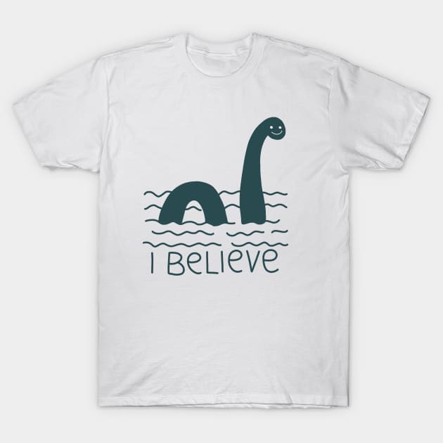 Loch Ness Monster T-Shirt by valentinahramov